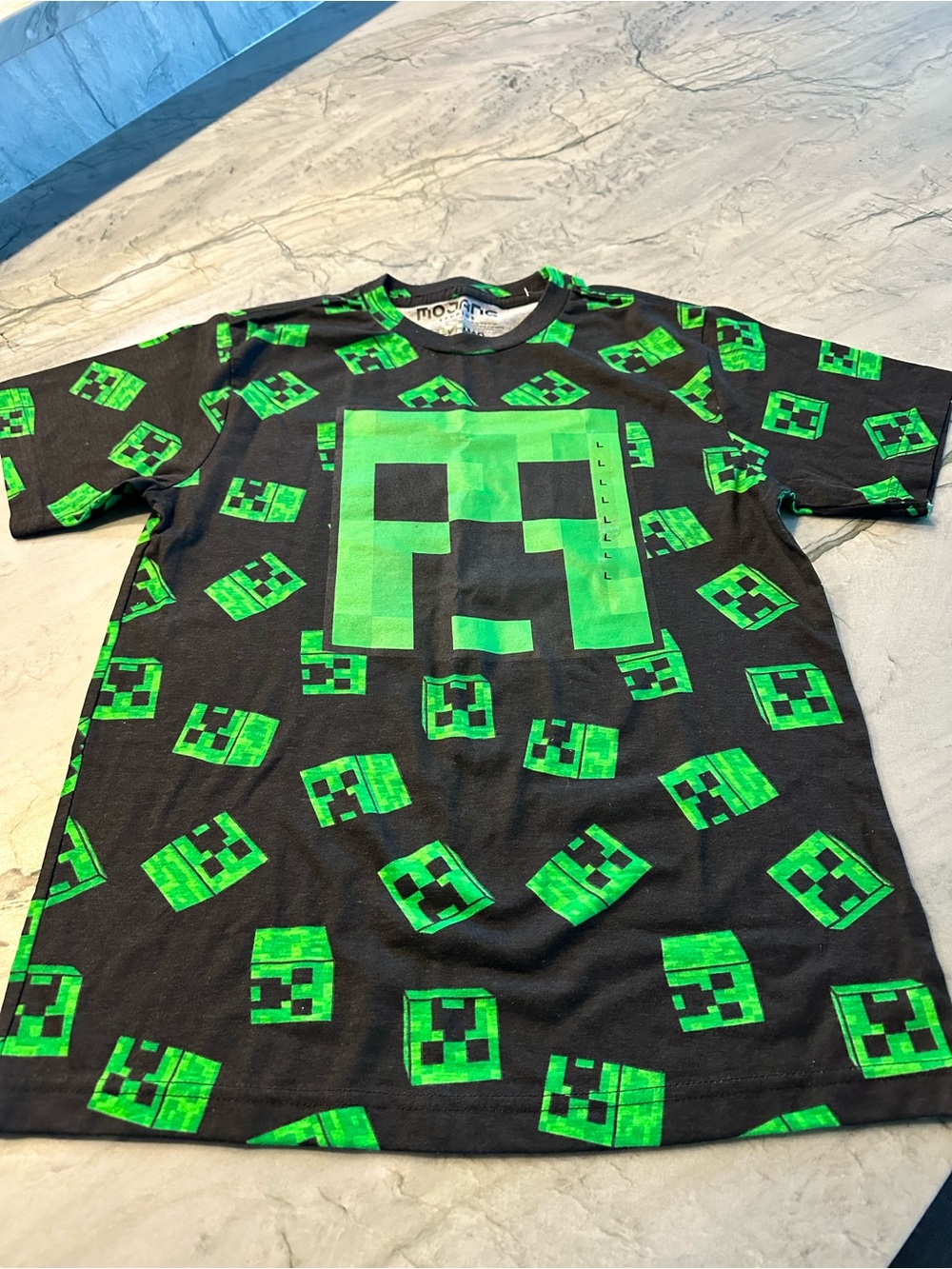 Minecraft Kids Short Sleeve Tee - Black & Green
